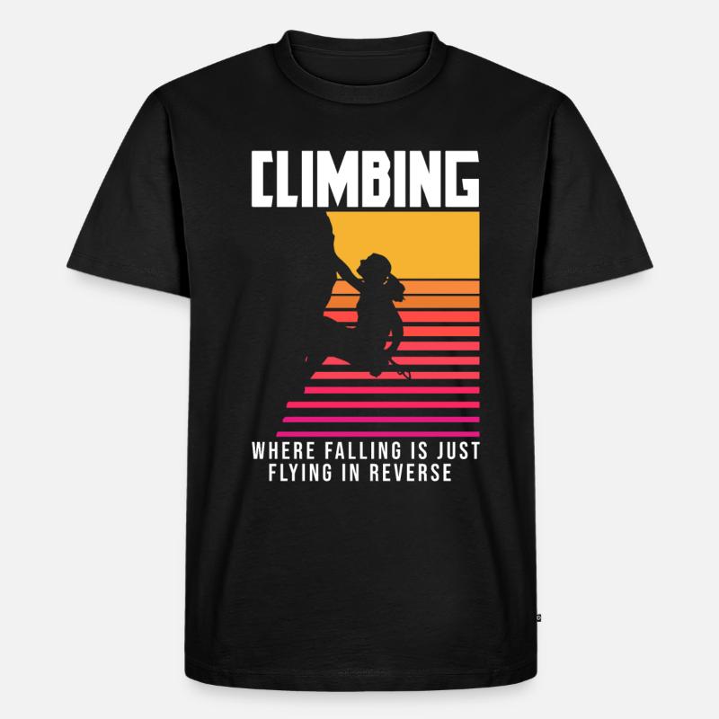 Klettern Mountain Boulder Climble Climber - Männer Premium Bio T-Shirt - Schwarz