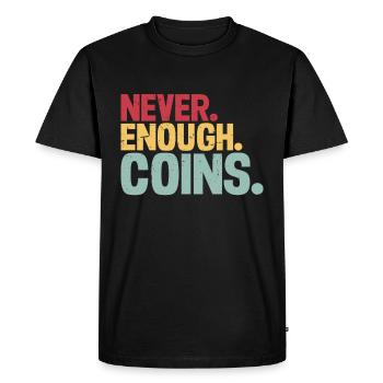 Coin Collectors Numismatics Collecting Coins - Men's Premium Organic T-Shirt - black - Front - Nico (187cm)