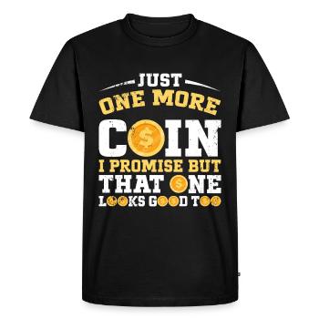 Coin Collectors Numismatics Collecting Coins - Men's Premium Organic T-Shirt - black - Front - Nico (187cm)