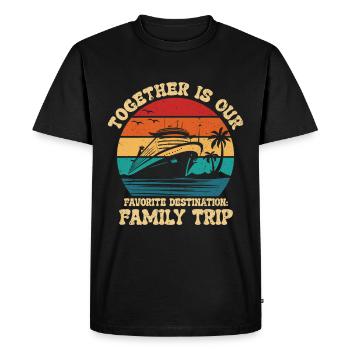 Cruise Family Trip Family Patry Ship Holidays - Men's Premium Organic T-Shirt - black - Front - Nico (187cm)