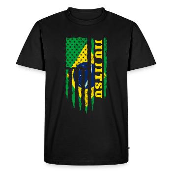 Jiu Jitsu Brésilien BJJ MMA Grappling - T-shirt Premium bio Homme - noir - Devant - Nico (187cm)