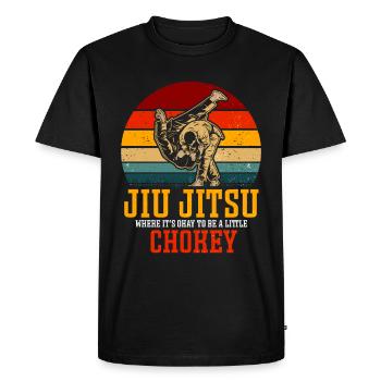 Jiu Jitsu Brésilien BJJ MMA Grappling - T-shirt Premium bio Homme - noir - Devant - Nico (187cm)