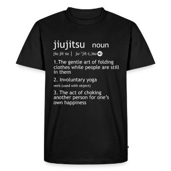 Jiu Jitsu Brésilien BJJ MMA Grappling - T-shirt Premium bio Homme - noir - Devant - Nico (187cm)
