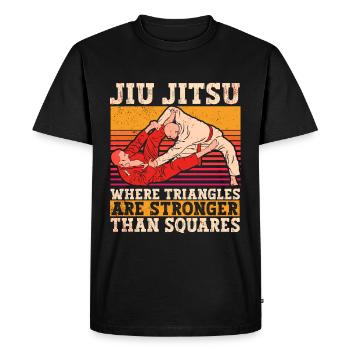 Jiu Jitsu Brésilien BJJ MMA Grappling - T-shirt Premium bio Homme - noir - Devant - Nico (187cm)
