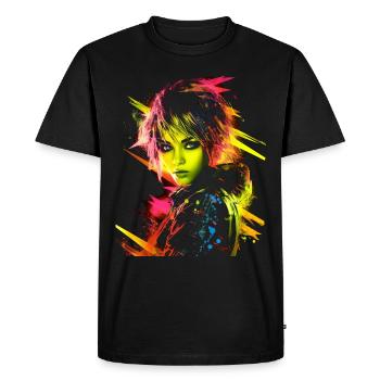 Anime Women Graphic Fantasy Anime - Men's Premium Organic T-Shirt - black - Front - Nico (187cm)