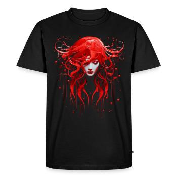 Anime Femmes Art Portrait Motif Graphique Anime - T-shirt Premium bio Homme - noir - Devant - Nico (187cm)
