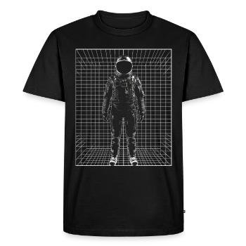 Astronaute Illustration Art Dessin Graphique Moti - T-shirt Premium bio Homme - noir - Devant - Nico (187cm)