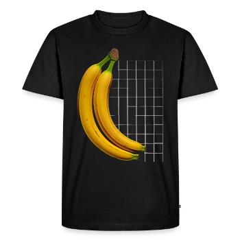 Banane Art Géométrique Motif Graphique Banane - T-shirt Premium bio Homme - noir - Devant - Nico (187cm)