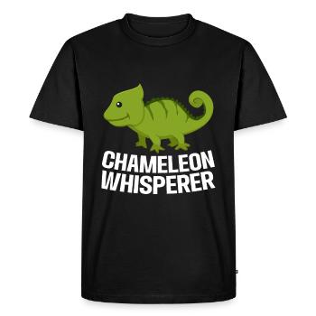 Chameleon Reptile Zoo Keeper Lizard Safari - Men's Premium Organic T-Shirt - black - Front - Nico (187cm)