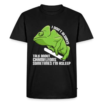 Chameleon Reptile Zoo Keeper Lizard Safari - Men's Premium Organic T-Shirt - black - Front - Nico (187cm)