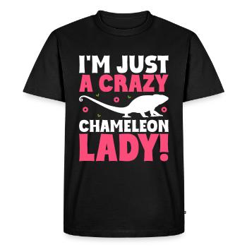 Chameleon Reptile Zoo Keeper Lizard Safari - Men's Premium Organic T-Shirt - black - Front - Nico (187cm)