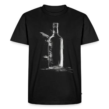 Bouteille Dessin Art Motif Graphique Oeuvre - T-shirt Premium bio Homme - noir - Devant - Nico (187cm)