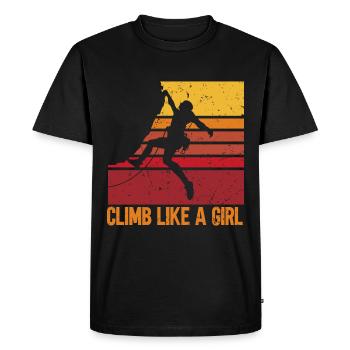 Grimpeur Escalade Montagne - T-shirt Premium bio Homme - noir - Devant - Nico (187cm)