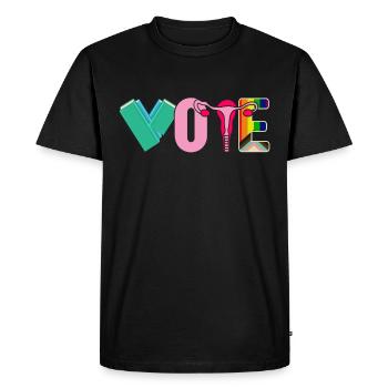 Cahiers de vote Ovaires de Faustier Lgtbq - T-shirt Premium bio Homme - noir - Devant - Nico (187cm)