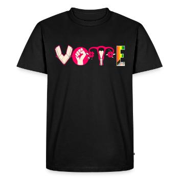 Cahiers de vote Ovaires de Faustier Lgtbq - T-shirt Premium bio Homme - noir - Devant - Nico (187cm)