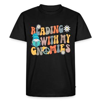 Groovy Reading Librarian Funny Library - Men's Premium Organic T-Shirt - black - Front - Nico (187cm)