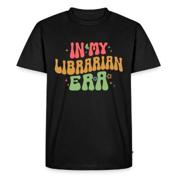 Groovy Reading Librarian Funny Library - Men's Premium Organic T-Shirt - black - Front - Nico (187cm)