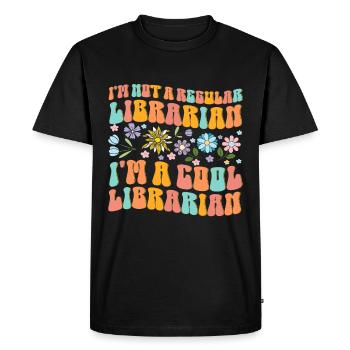 Groovy Reading Librarian Funny Library - Men's Premium Organic T-Shirt - black - Front - Nico (187cm)