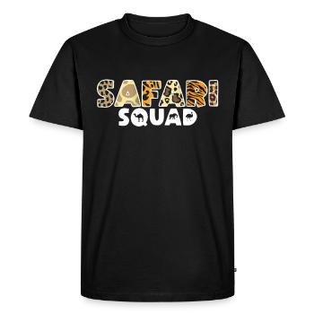 African Safari Zoo Safari Animal Pattern Print - Men's Premium Organic T-Shirt - black - Front - Nico (187cm)