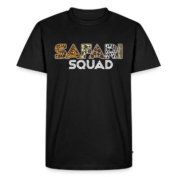 African Safari Zoo Safari Animal Pattern Print - Men's Premium Organic T-Shirt - black - Front - Nico (187cm)