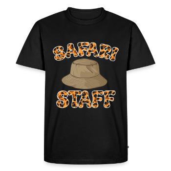 African Safari Zoo Safari Animal Pattern Print - Men's Premium Organic T-Shirt - black - Front - Nico (187cm)