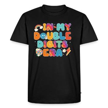 Décoration d’anniversaire à deux chiffres filles 10 - T-shirt Premium bio Homme - noir - Devant - Nico (187cm)