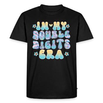 Décoration d’anniversaire à deux chiffres filles 10 - T-shirt Premium bio Homme - noir - Devant - Nico (187cm)