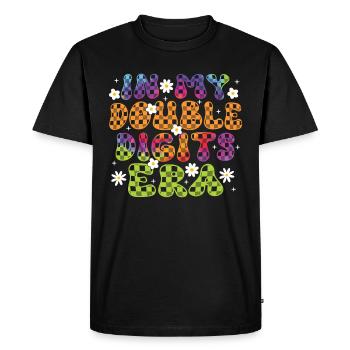 Décoration d’anniversaire à deux chiffres filles 10 - T-shirt Premium bio Homme - noir - Devant - Nico (187cm)
