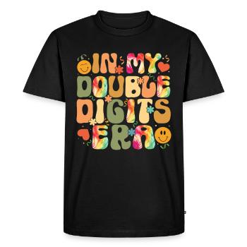 Décoration d’anniversaire à deux chiffres filles 10 - T-shirt Premium bio Homme - noir - Devant - Nico (187cm)