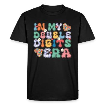 Décoration d’anniversaire à deux chiffres filles 10 - T-shirt Premium bio Homme - noir - Devant - Nico (187cm)