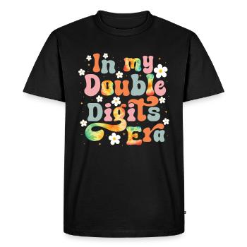 Décoration d’anniversaire à deux chiffres filles 10 - T-shirt Premium bio Homme - noir - Devant - Nico (187cm)