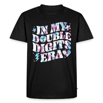 Décoration d’anniversaire à deux chiffres filles 10 - T-shirt Premium bio Homme - noir - Devant - Nico (187cm)