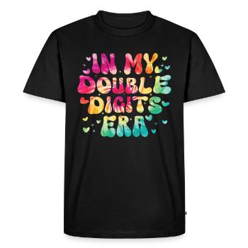 Décoration d’anniversaire à deux chiffres filles 10 - T-shirt Premium bio Homme - noir - Devant - Nico (187cm)