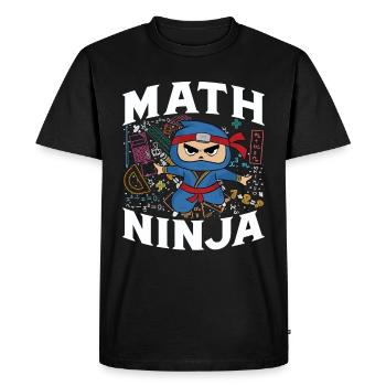 Sjove matematik ninja matematik nørd tal - Herre Premium økologisk T-shirt - sort - Foran - Nico (187cm)