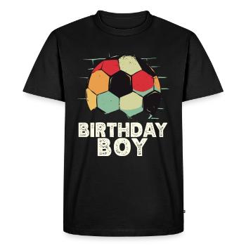 Fête d’équipe d’anniversaire Bulden Soccer Player Bday - T-shirt Premium bio Homme - noir - Devant - Nico (187cm)