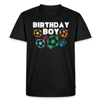 Fête d’équipe d’anniversaire Bulden Soccer Player Bday - T-shirt Premium bio Homme - noir - Devant - Nico (187cm)
