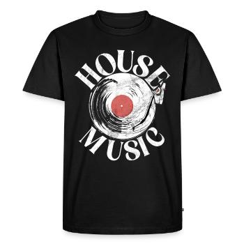 House Music EDM Rave DJ Electro Deep House Lover - T-shirt Premium bio Homme - noir - Devant - Nico (187cm)