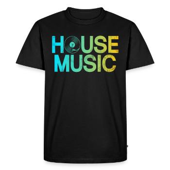 Hausmusik EDM Rave DJ Electro Deep House Lover - Männer Premium Bio T-Shirt - Schwarz - Vorne - Nico (187cm)