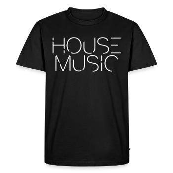 House Music, EDM, Rave, DJ, Electro, Deep House, Lover - Men's Premium Organic T-Shirt - black - Front - Nico (187cm)