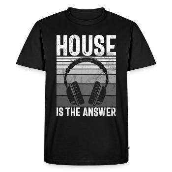 House Music EDM Rave DJ Electro Deep House Lover - T-shirt Premium bio Homme - noir - Devant - Nico (187cm)