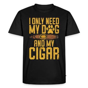 Cigar Smoker - Men's Premium Organic T-Shirt - black - Front - Nico (187cm)