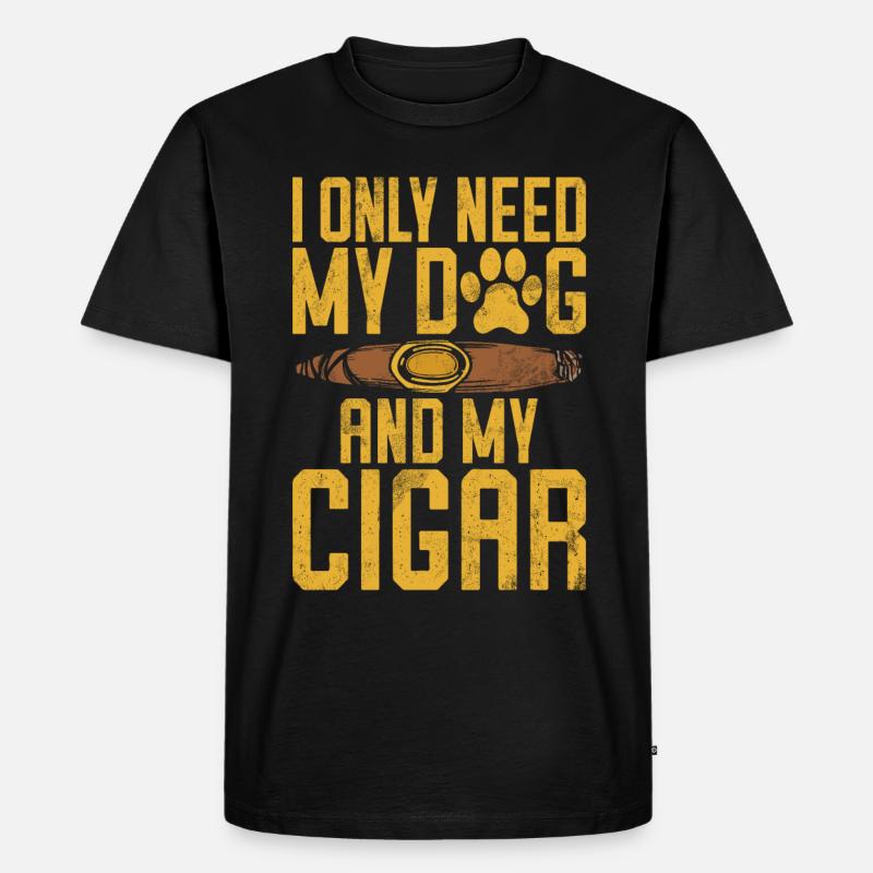 Zigarrenraucher - Männer Premium Bio T-Shirt - Schwarz