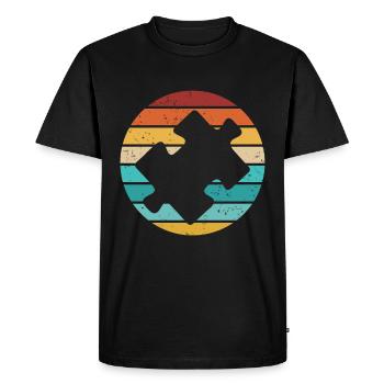 Puzzle Pièce Puzzle Amateur de Puzzle - T-shirt Premium bio Homme - noir - Devant - Nico (187cm)