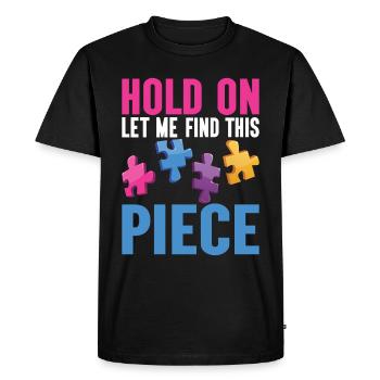 Puzzle Pièce Puzzle Amateur de Puzzle - T-shirt Premium bio Homme - noir - Devant - Nico (187cm)