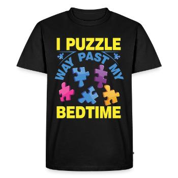 Puzzle Pièce Puzzle Amateur de Puzzle - T-shirt Premium bio Homme - noir - Devant - Nico (187cm)
