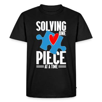 Puzzle Pièce Puzzle Amateur de Puzzle - T-shirt Premium bio Homme - noir - Devant - Nico (187cm)