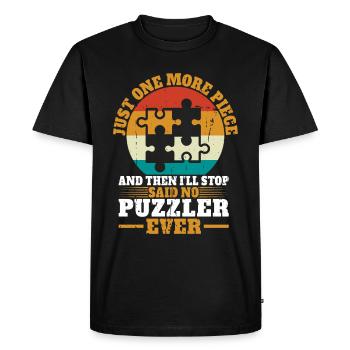 Puzzle Pièce Puzzle Amateur de Puzzle - T-shirt Premium bio Homme - noir - Devant - Nico (187cm)
