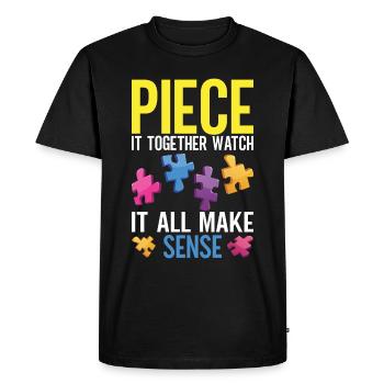 Puzzle Pièce Puzzle Amateur de Puzzle - T-shirt Premium bio Homme - noir - Devant - Nico (187cm)