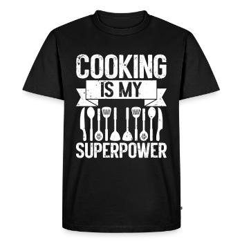 Cuisine Amateur de cuisine Chef culinaire - T-shirt Premium bio Homme - noir - Devant - Nico (187cm)
