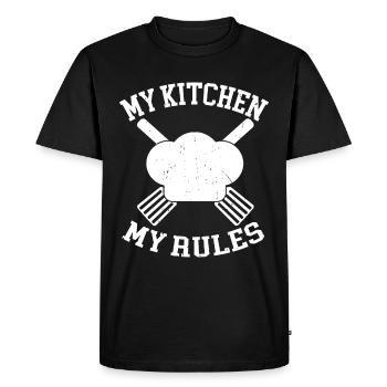 Cuisine Amateur de cuisine Chef culinaire - T-shirt Premium bio Homme - noir - Devant - Nico (187cm)